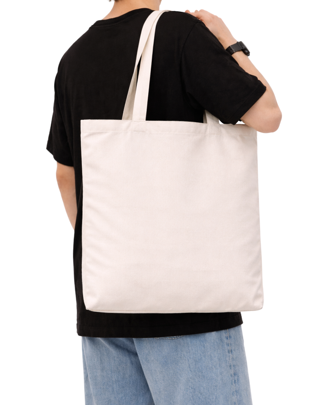 Canvas Tote Bag – Large กระเป๋าผ้าแคนวาสรวยไม่ไหวแล้ว รุ่น มงคลจักรวาล หลวงปู่เอ (เลี่ยน)