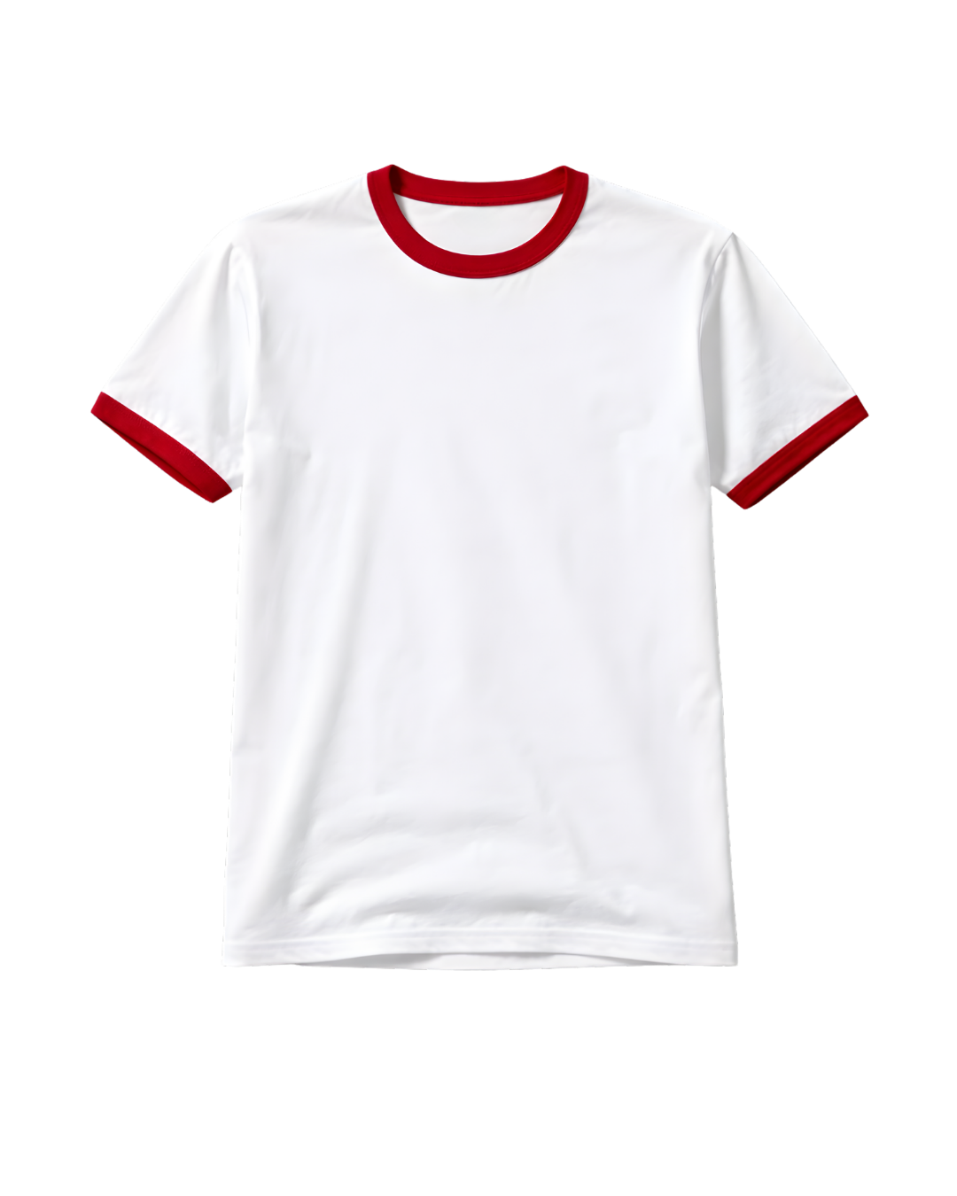 GILDAN 76600 KIDSSS RINGER RED T-SHIRT  - White/Red