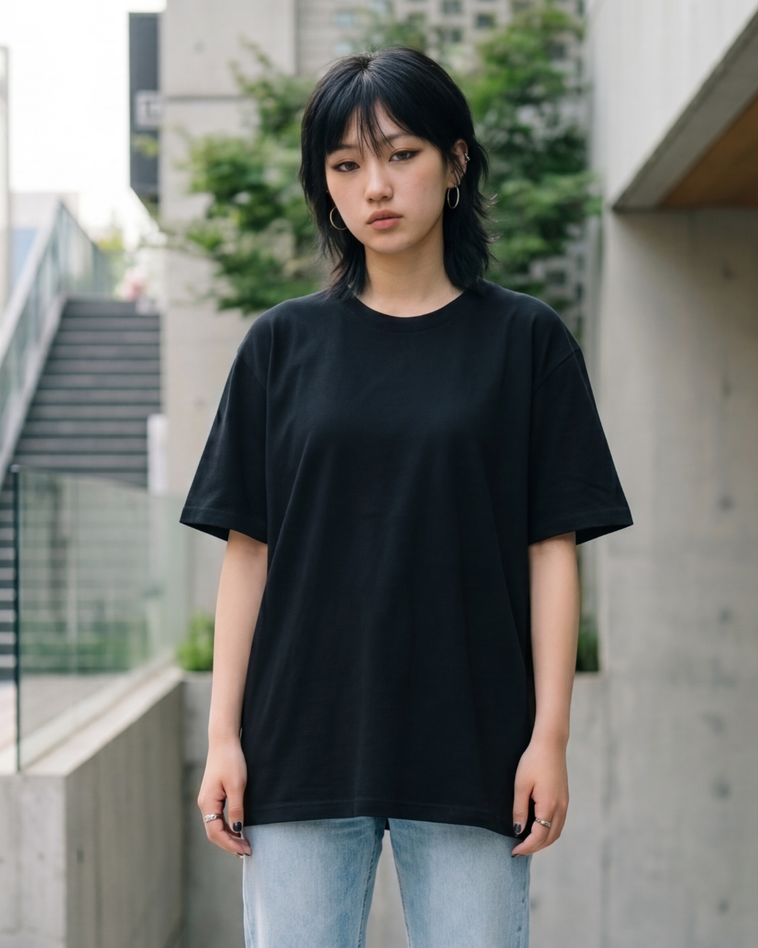 NICEHOP AXOLOT CLASSIC HEAVY 230 T-SHIRT DTG Printing - Black