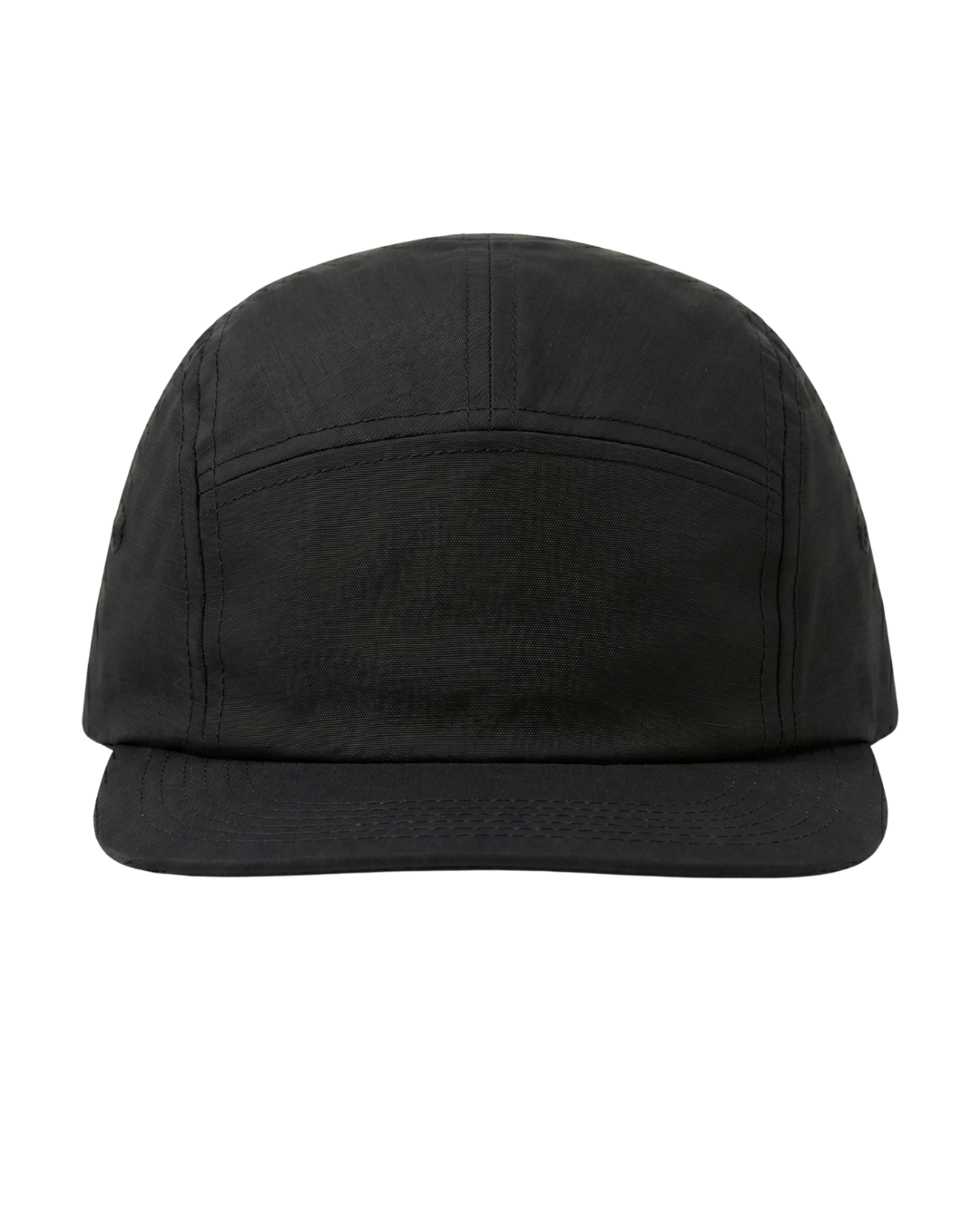หมวกแก็ปสีดำ 5-Panel "Pวัฒน์" - Black