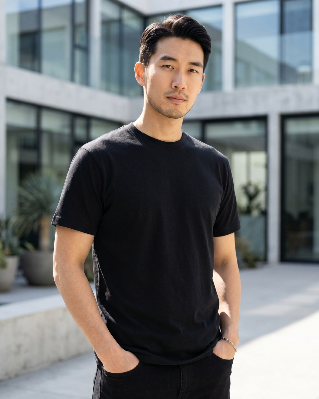 BASIC COTTON NO.30 COMB ลาย summer of ride - BLACK